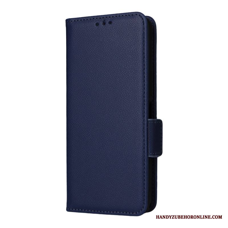 Nahkakotelo Sony Xperia 1 Vii Litsikuvio Hihnalla