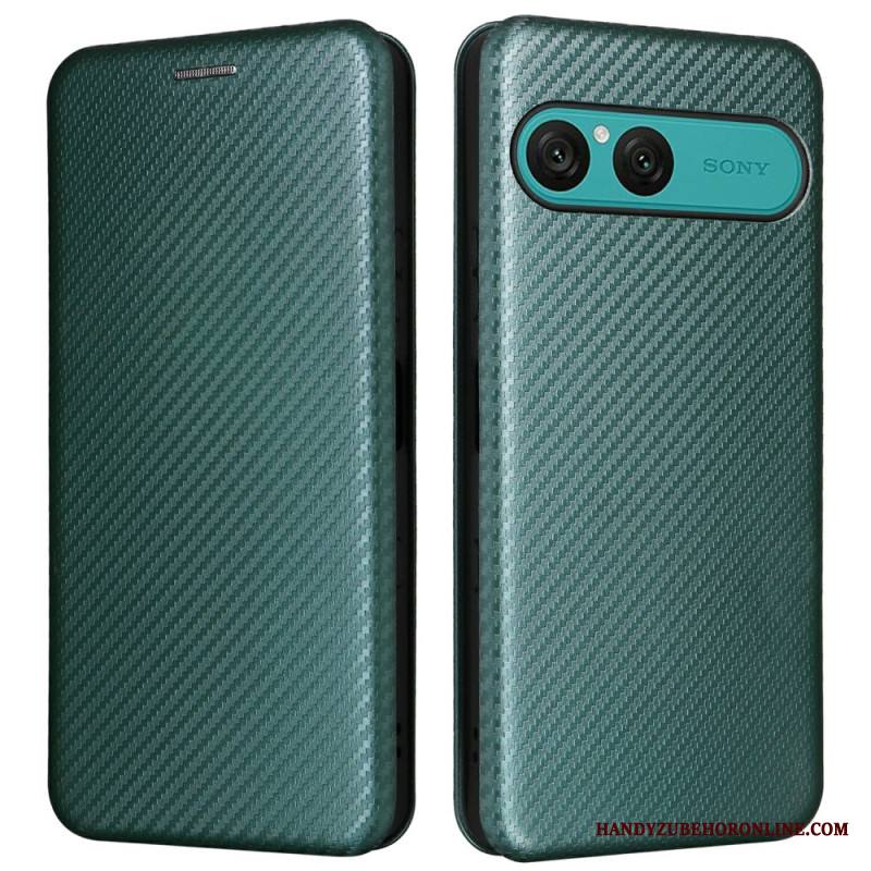 Nahkakotelo Sony Xperia 10 Vii Hiilikuitu