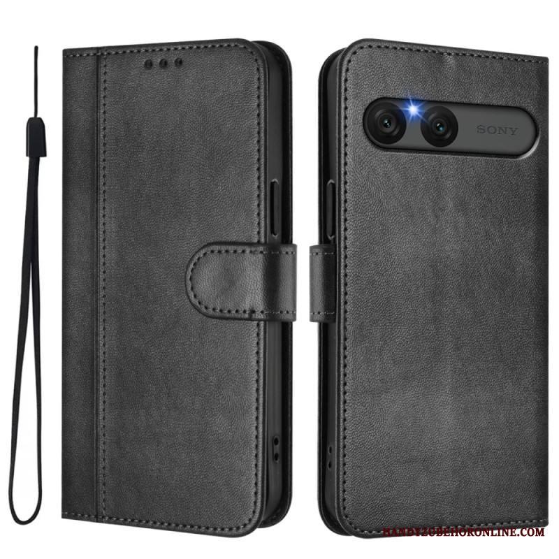 Nahkakotelo Sony Xperia 10 Vii Retrotyylinen