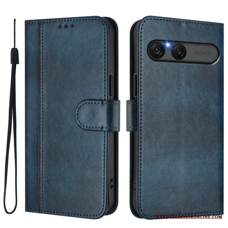 Nahkakotelo Sony Xperia 10 Vii Retrotyylinen