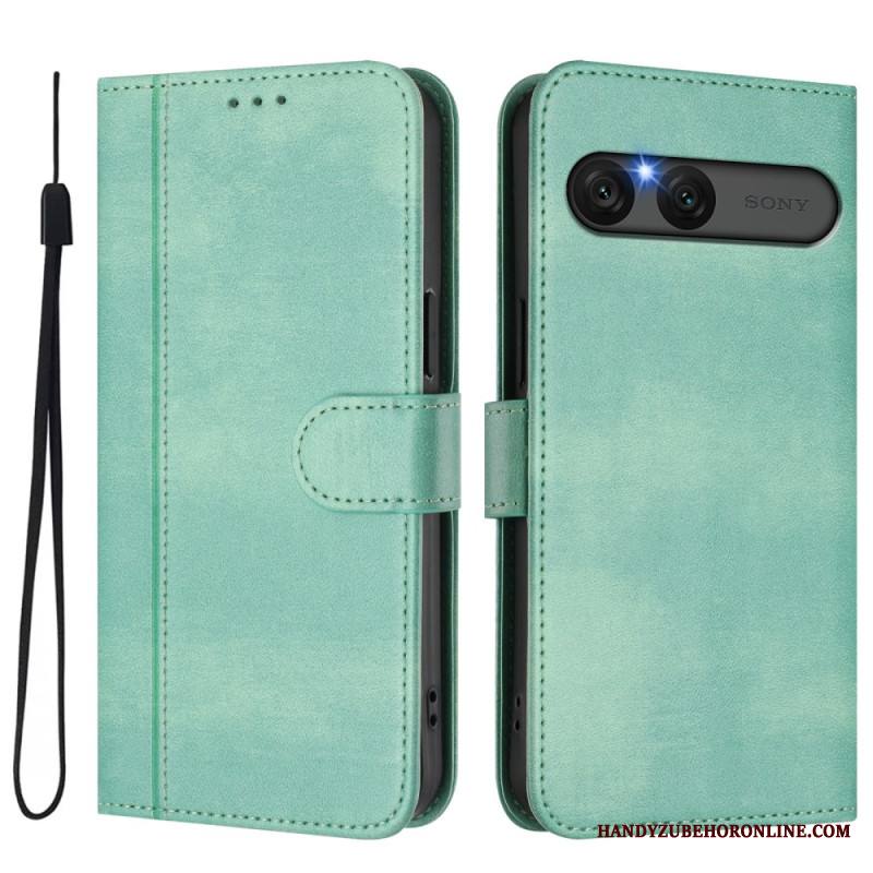 Nahkakotelo Sony Xperia 10 Vii Retrotyylinen