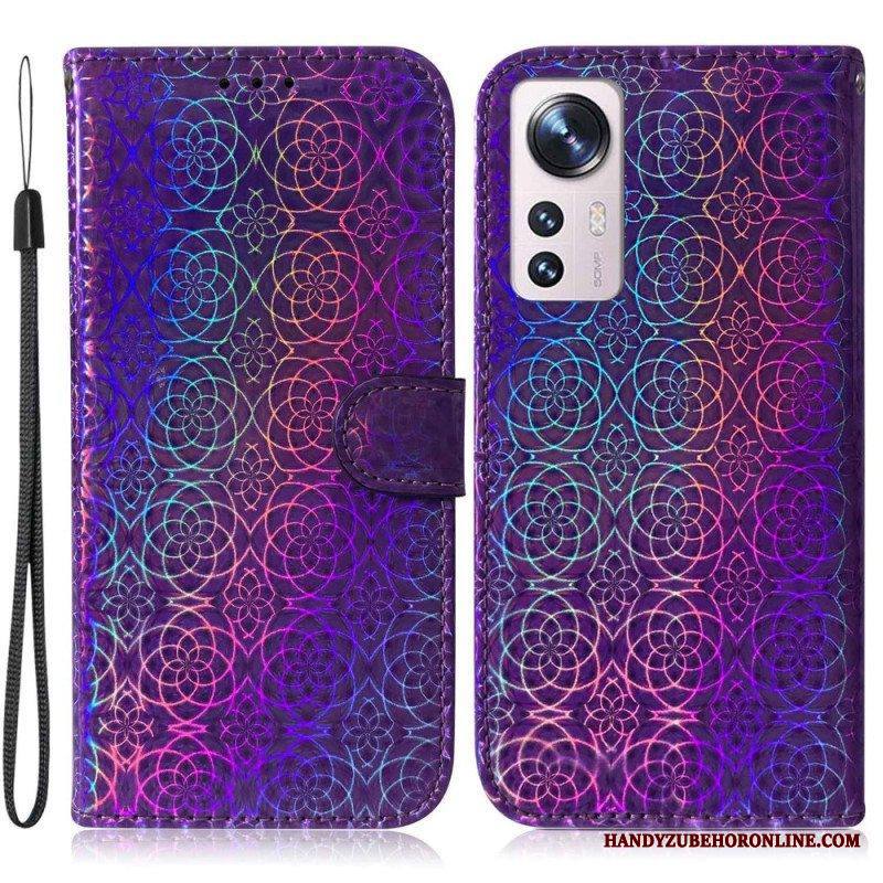 Nahkakotelo Xiaomi 12 / 12X Disco-tyylinen