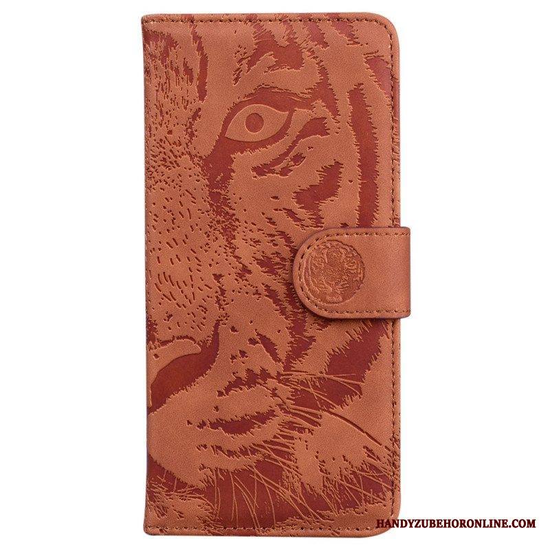 Nahkakotelo Xiaomi 13 Pro Suojaketju Kuori Strappy Tiger Print