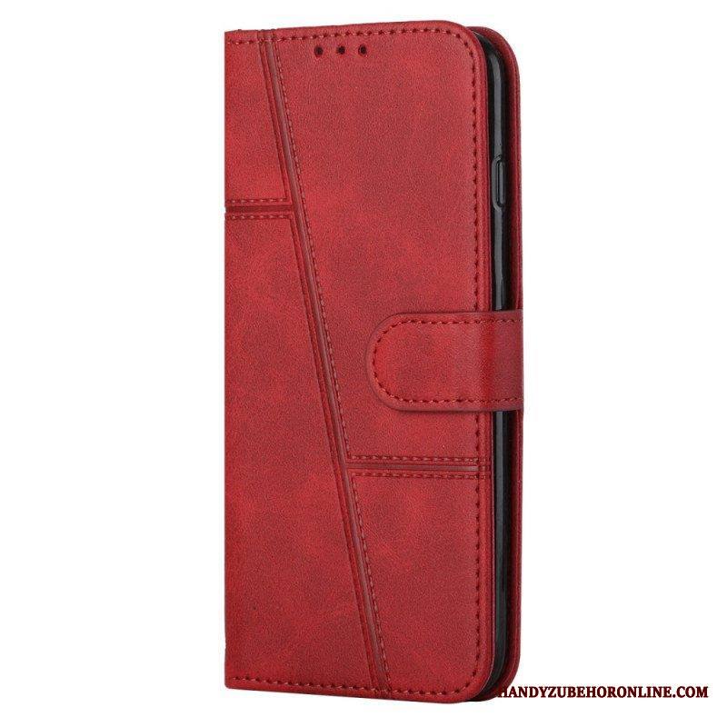 Nahkakotelo Xiaomi 13 Suojaketju Kuori Strappy Geometric Leather Style