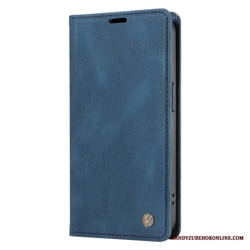 Nahkakotelo Xiaomi 15 Yikatu Mokkanahkaefekti