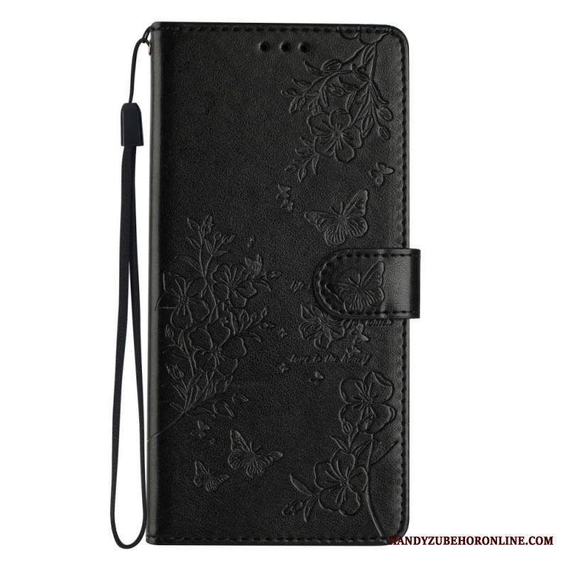 Nahkakotelo Xiaomi 15t Kukkakuvio