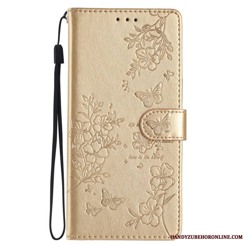 Nahkakotelo Xiaomi 15t Kukkakuvio