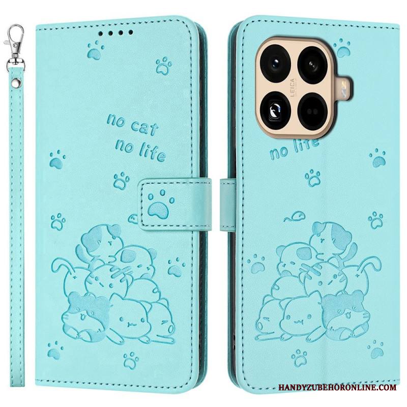 Nahkakotelo Xiaomi 15t Pro Kissakasa Hihnalla