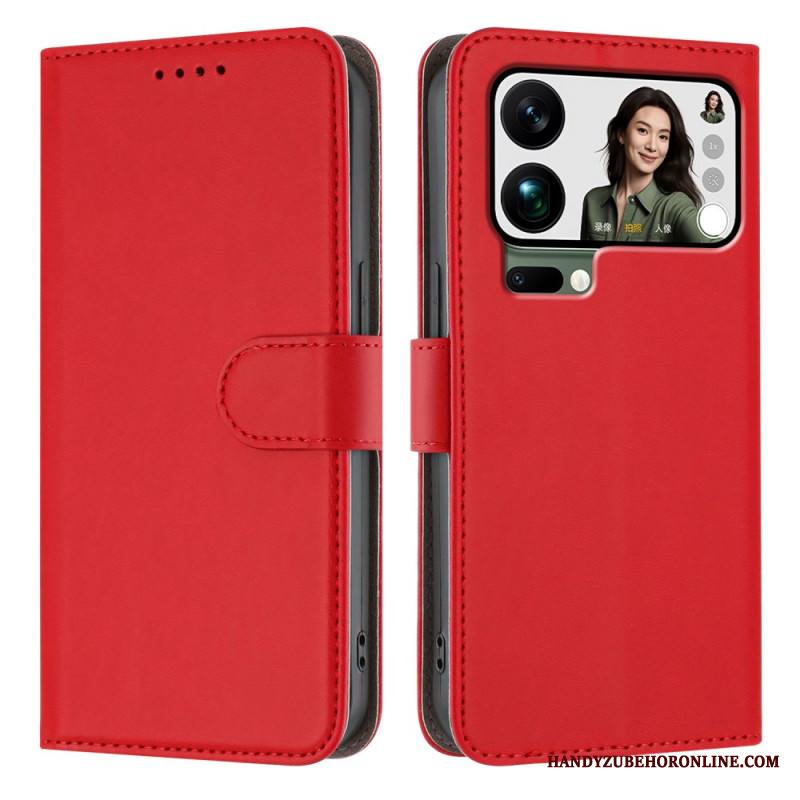 Nahkakotelo Xiaomi 17 Pro Max Yksivärinen Tekonahka