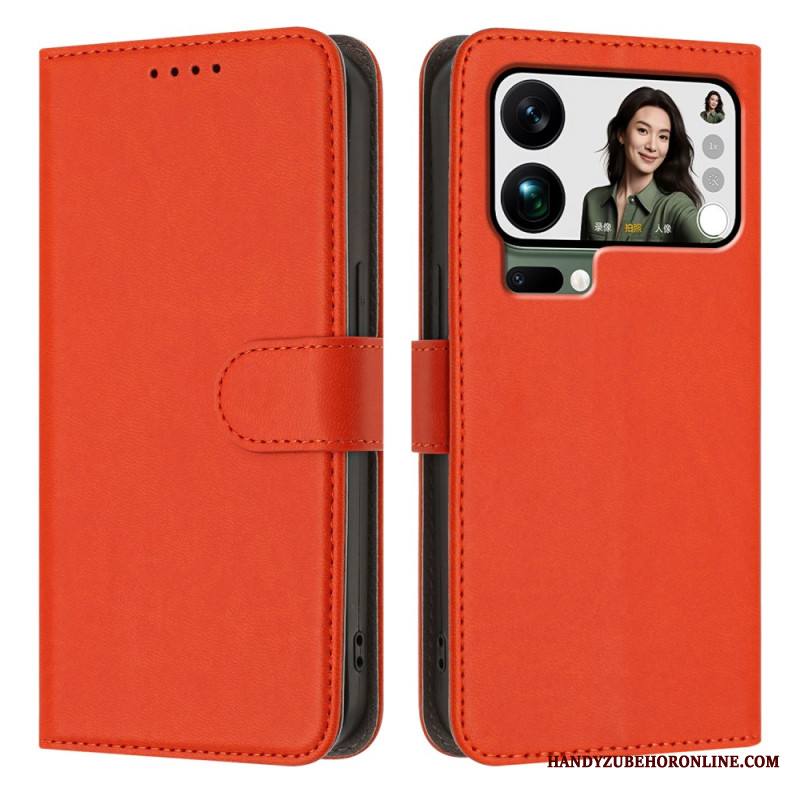 Nahkakotelo Xiaomi 17 Pro Max Yksivärinen Tekonahka