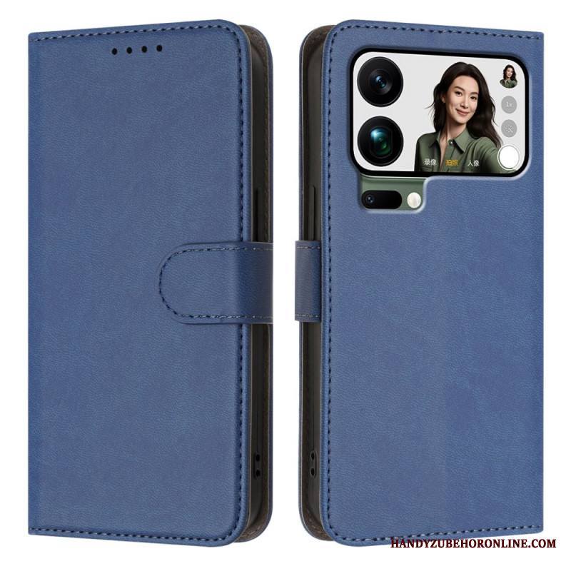 Nahkakotelo Xiaomi 17 Pro Max Yksivärinen Tekonahka