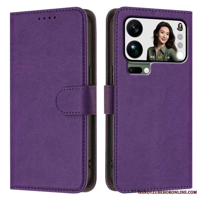 Nahkakotelo Xiaomi 17 Pro Max Yksivärinen Tekonahka