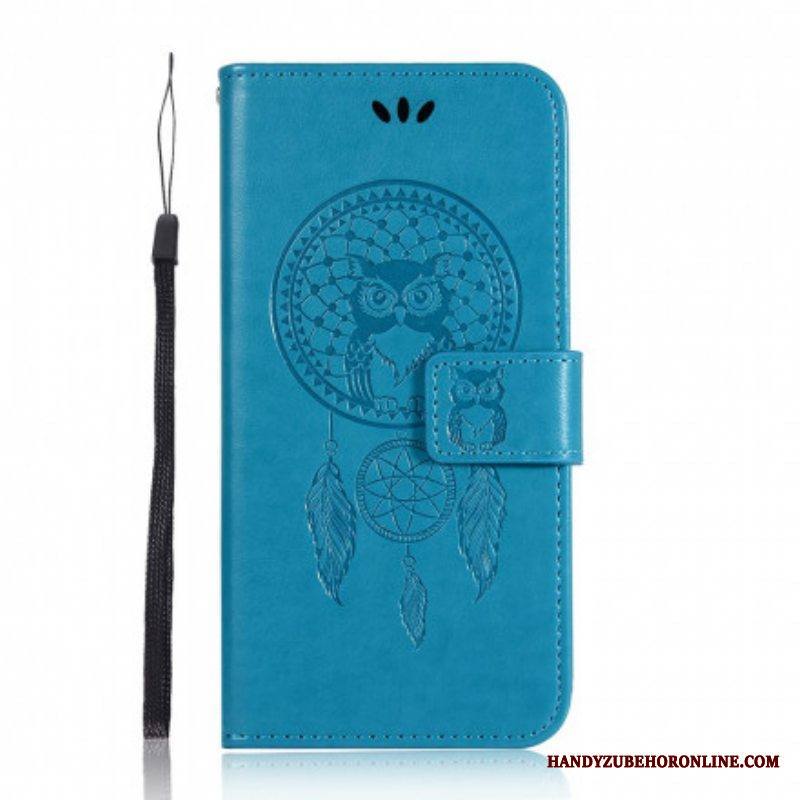 Nahkakotelo Xiaomi Redmi Note 10 Pro Nahkaefekti Dreamcatcher Owl