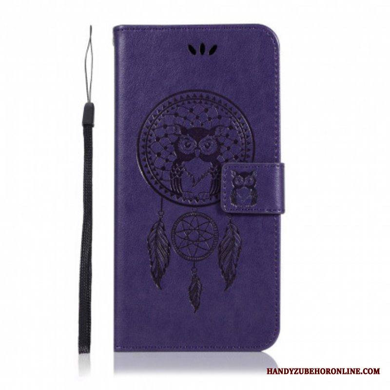 Nahkakotelo Xiaomi Redmi Note 10 Pro Nahkaefekti Dreamcatcher Owl