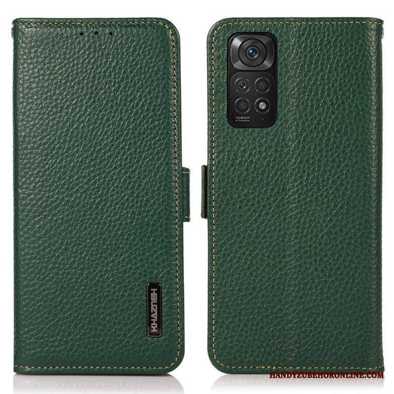 Nahkakotelo Xiaomi Redmi Note 11 / 11S Litsi Nahka Khazneh Rfid