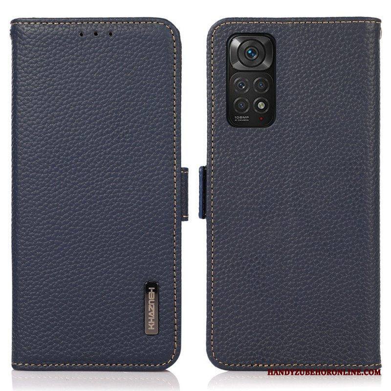 Nahkakotelo Xiaomi Redmi Note 11 / 11S Litsi Nahka Khazneh Rfid