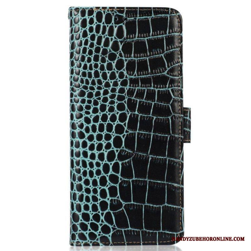 Nahkakotelo Xiaomi Redmi Note 12 5G Crocodile Style Rfid