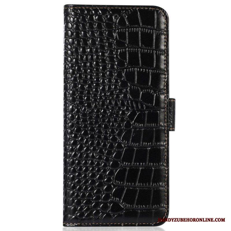 Nahkakotelo Xiaomi Redmi Note 12 Pro Crocodile Style Rfid