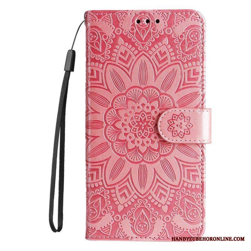 Nahkakotelo Xiaomi Redmi Note 12 Pro Plus Suojaketju Kuori Mandala-koriste Hihnalla