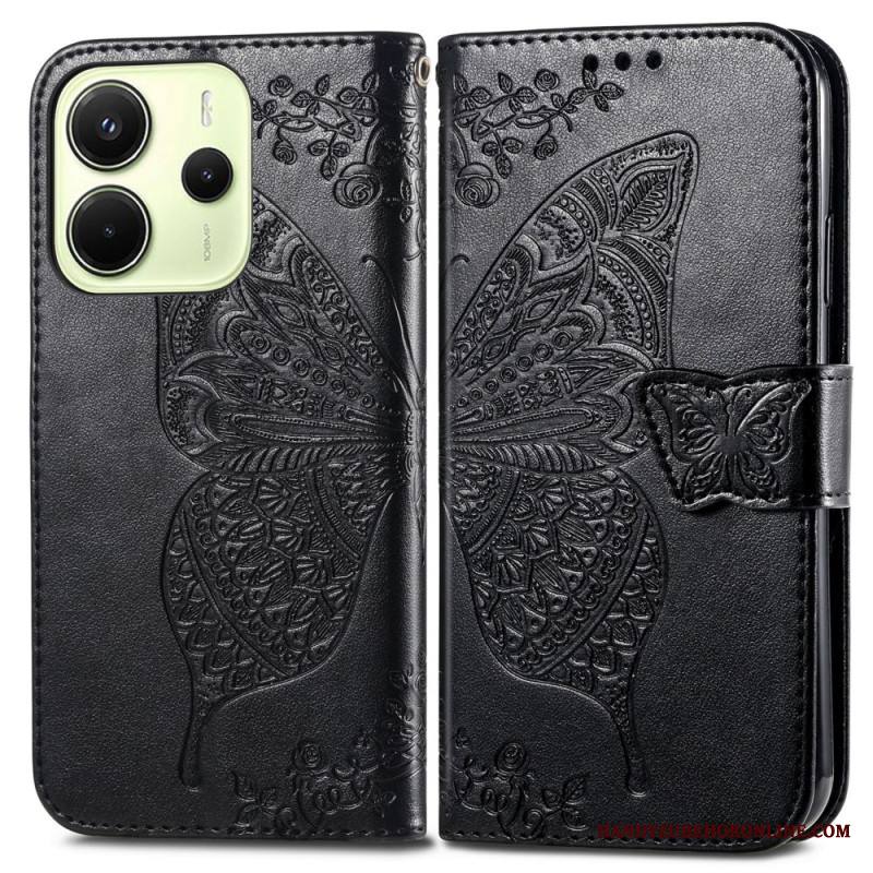 Nahkakotelo Xiaomi Redmi Note 14 4g Barokkityylinen Perhonen