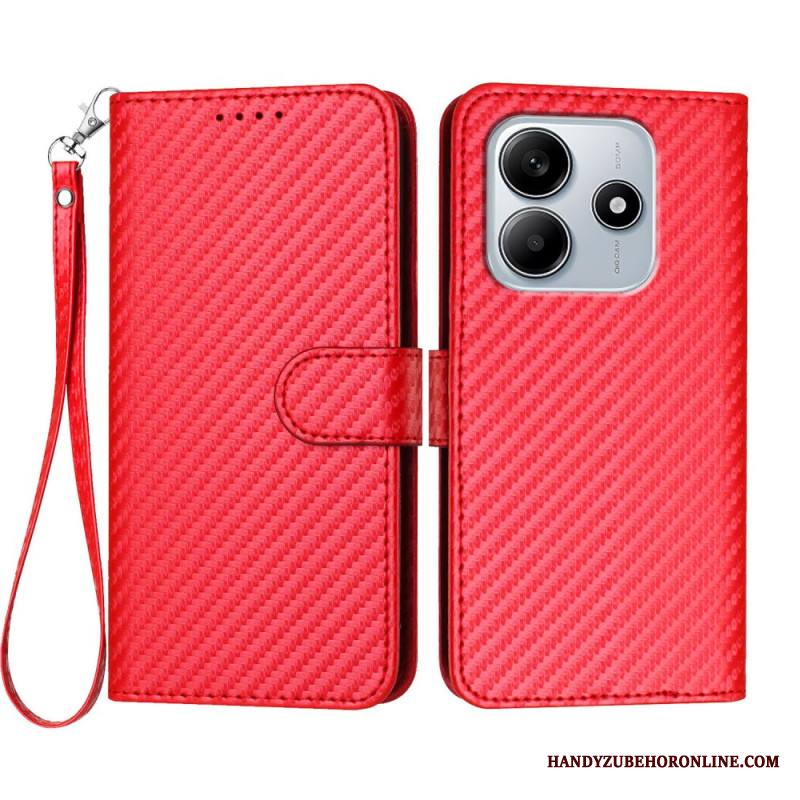 Nahkakotelo Xiaomi Redmi Note 14 5g Hiilikuitu