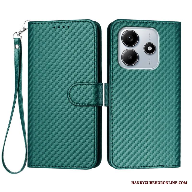 Nahkakotelo Xiaomi Redmi Note 14 5g Hiilikuitu