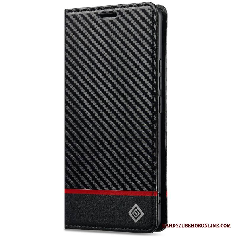 Nahkakotelo Xiaomi Redmi Note 14 Pro 4g Hiilikuitutekstuuri