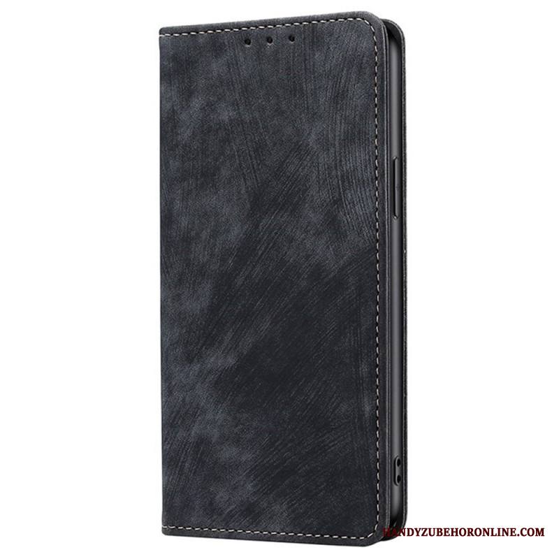 Nahkakotelo Xiaomi Redmi Note 14 Pro 4g Rfid-lompakko Mokkanahkaefektillä Suojakuori