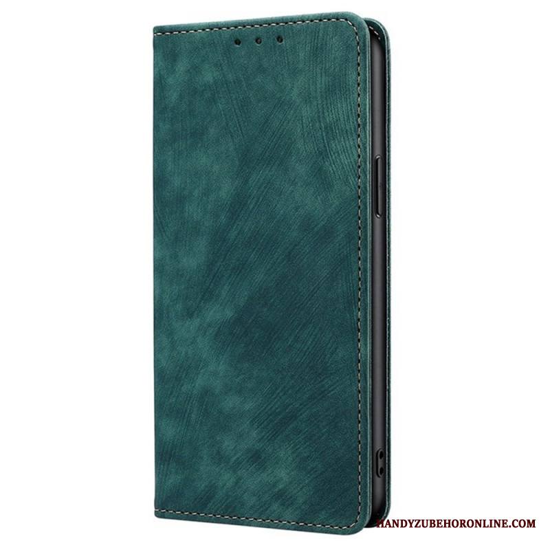 Nahkakotelo Xiaomi Redmi Note 14 Pro 4g Rfid-lompakko Mokkanahkaefektillä Suojakuori