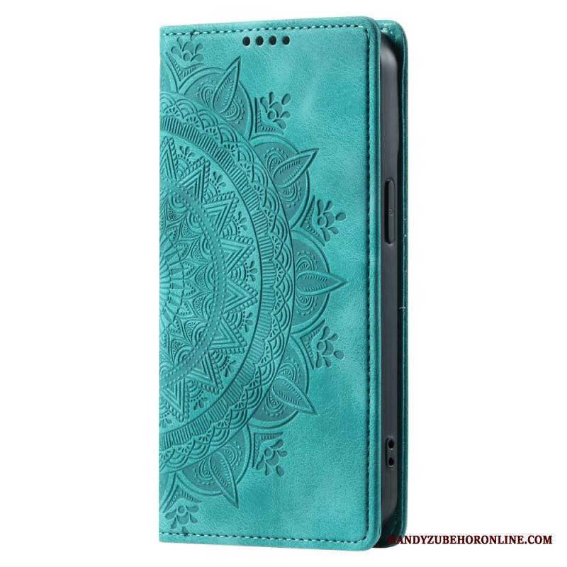 Nahkakotelo Xiaomi Redmi Note 14 Pro 5g Mandala-mokkanahkaefekti