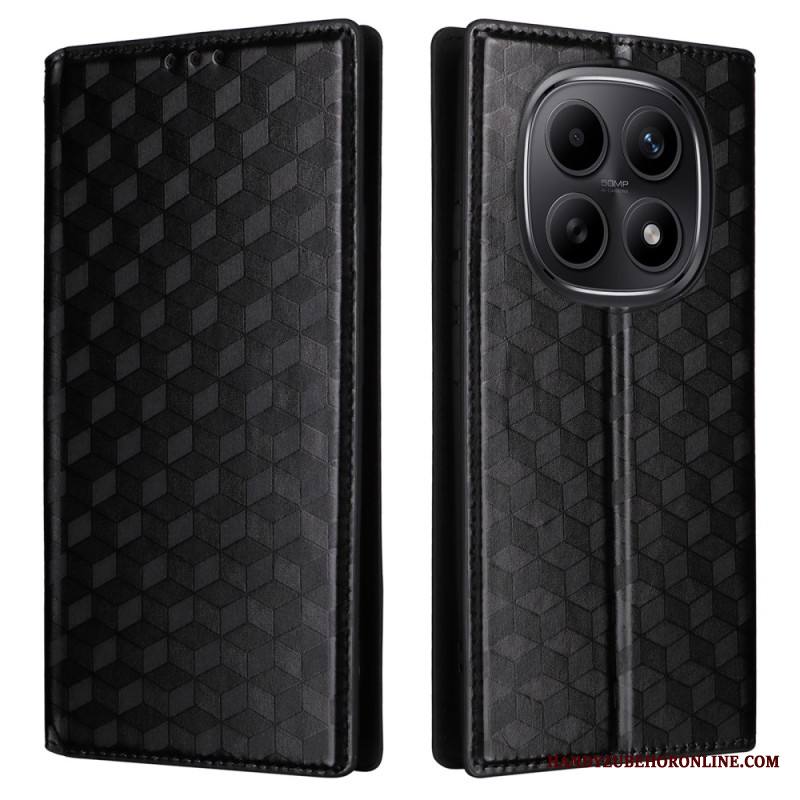 Nahkakotelo Xiaomi Redmi Note 15 5g Kaiverrettu Timanttikuvio Suojakuori