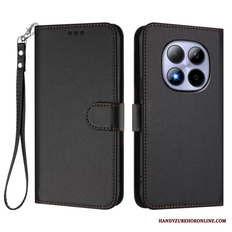 Nahkakotelo Xiaomi Redmi Note 15 Pro 5g Klassinen Hihnalla