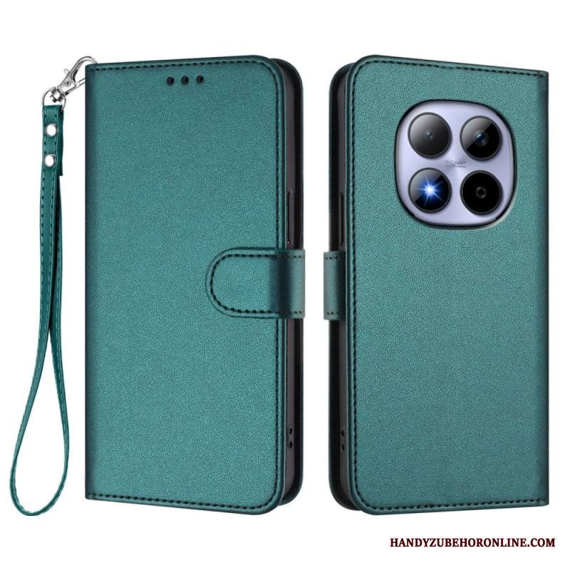 Nahkakotelo Xiaomi Redmi Note 15 Pro 5g Klassinen Hihnalla