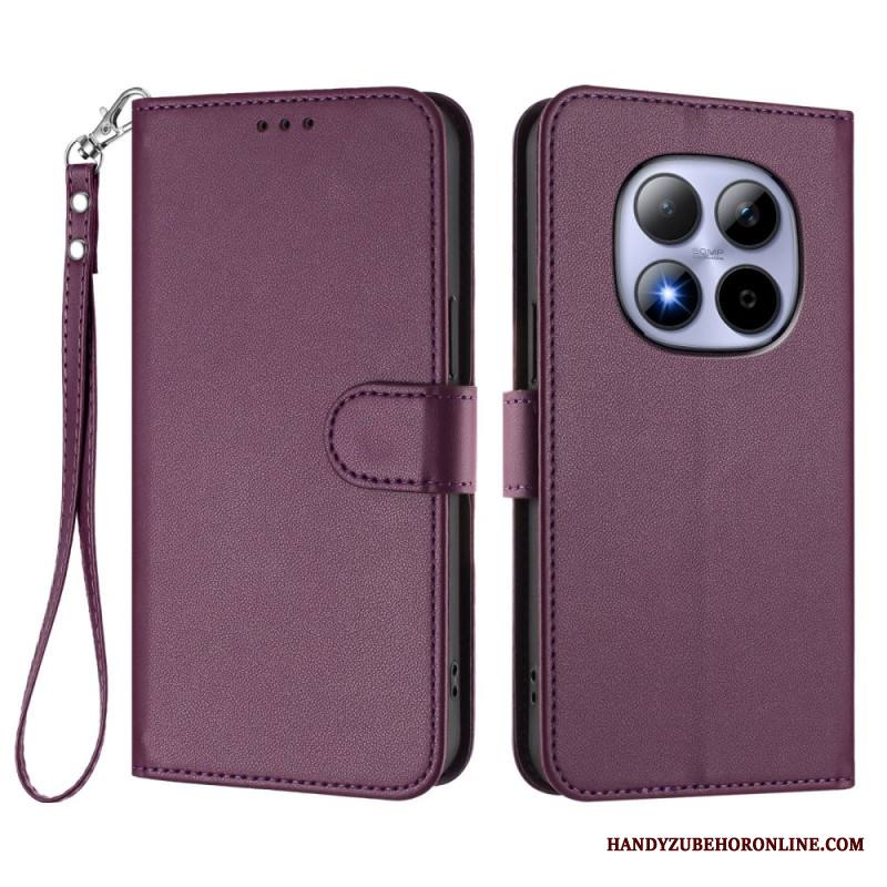 Nahkakotelo Xiaomi Redmi Note 15 Pro 5g Klassinen Hihnalla