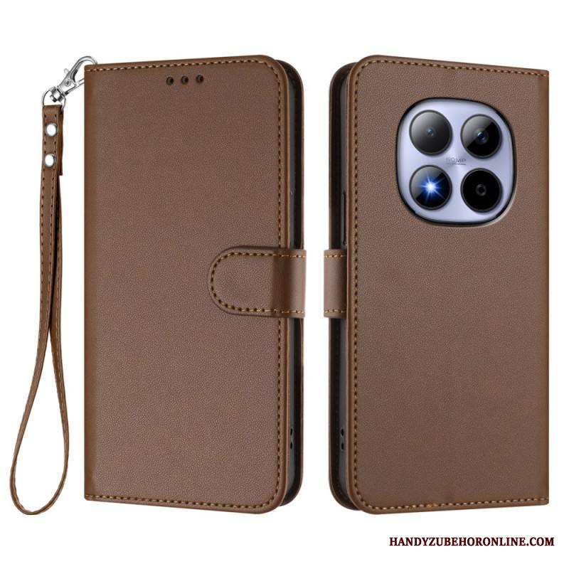 Nahkakotelo Xiaomi Redmi Note 15 Pro 5g Klassinen Hihnalla