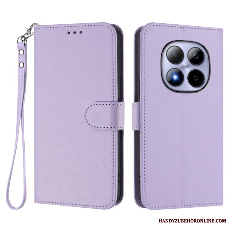 Nahkakotelo Xiaomi Redmi Note 15 Pro 5g Klassinen Hihnalla