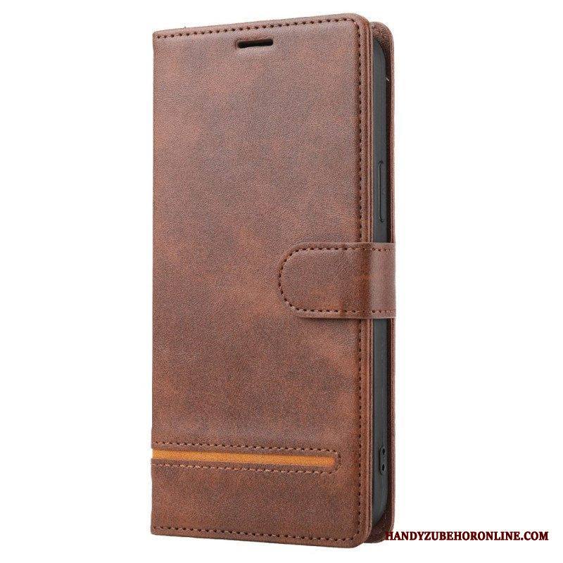 Nahkakotelo iPhone 14 Pro Line Leather Effect