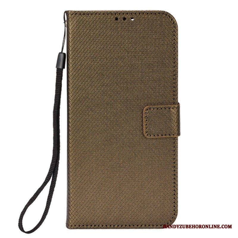 Nahkakotelo iPhone 14 Pro Max Suojaketju Kuori Tyylikäs Strappy Faux Leather