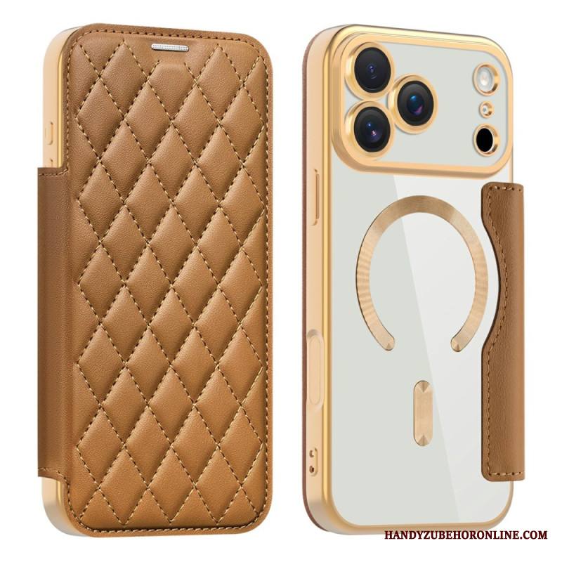 Nahkakotelo iPhone 17 Pro Magsafe-yhteensopiva Tikattu