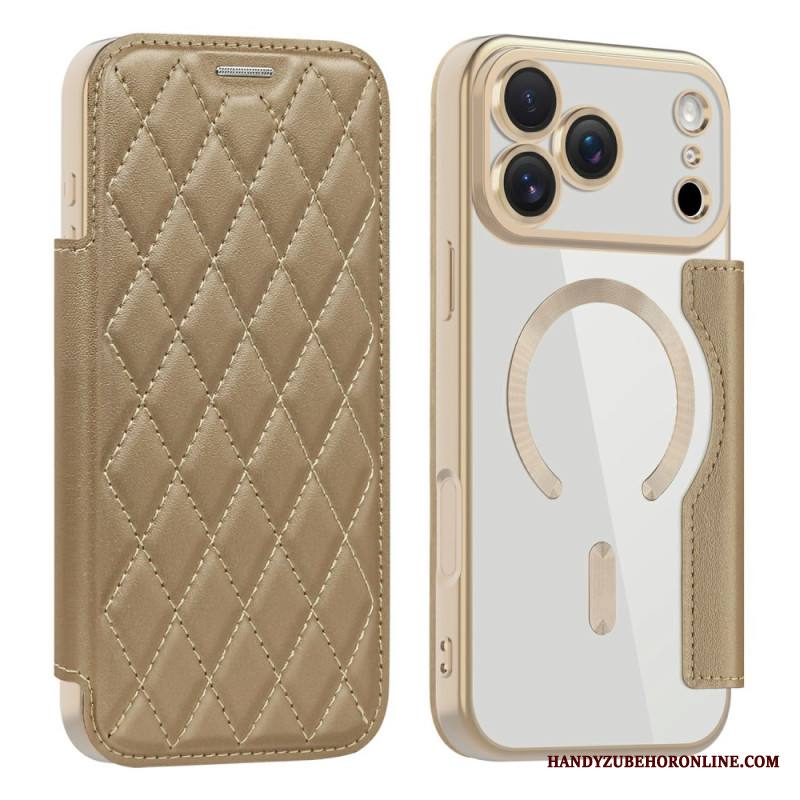 Nahkakotelo iPhone 17 Pro Magsafe-yhteensopiva Tikattu