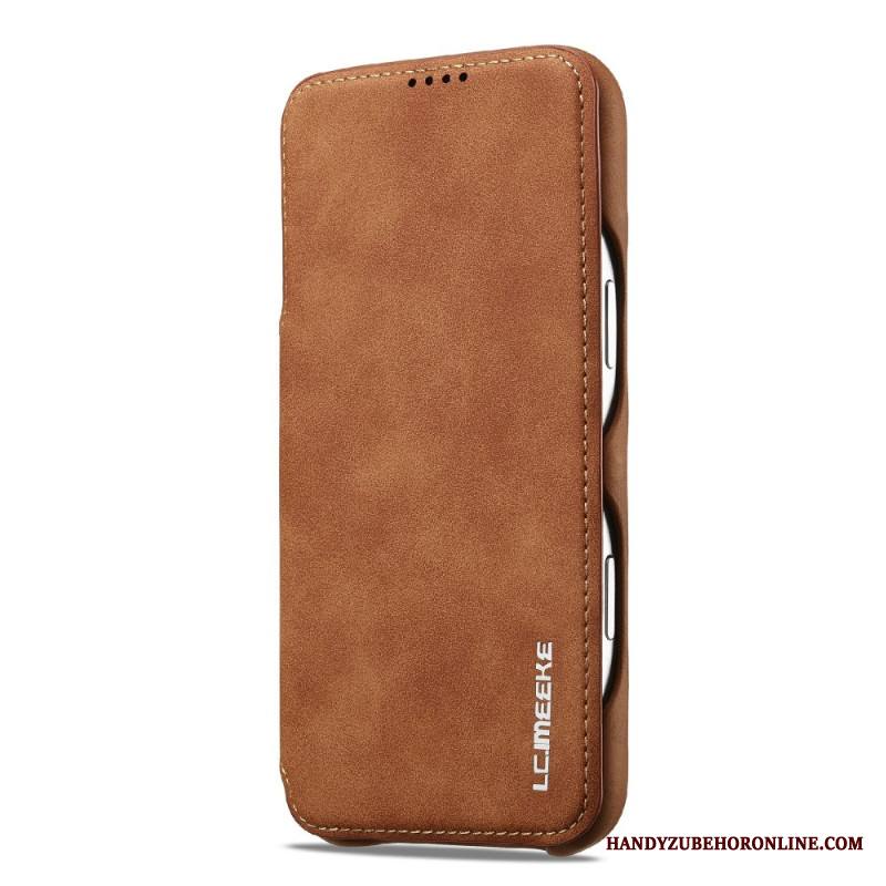 Nahkakotelo iPhone 17 Pro Max Lc.imeeke Mokkanahkakuvioinen Suojakuori Suojakuori