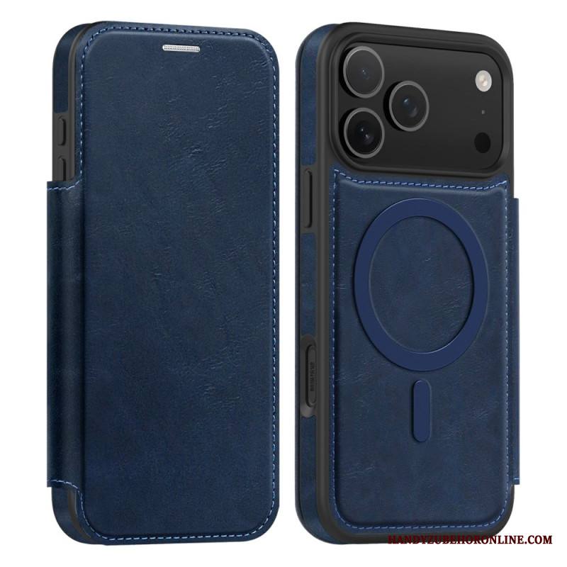 Nahkakotelo iPhone 17 Pro Max Puhelinkuoret Magsafe-yhteensopiva Rfid-korttikotelon Kanssa