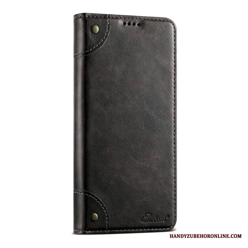 Nahkakotelo iPhone 17 Pro Max Vintage Suteni Suojakuori