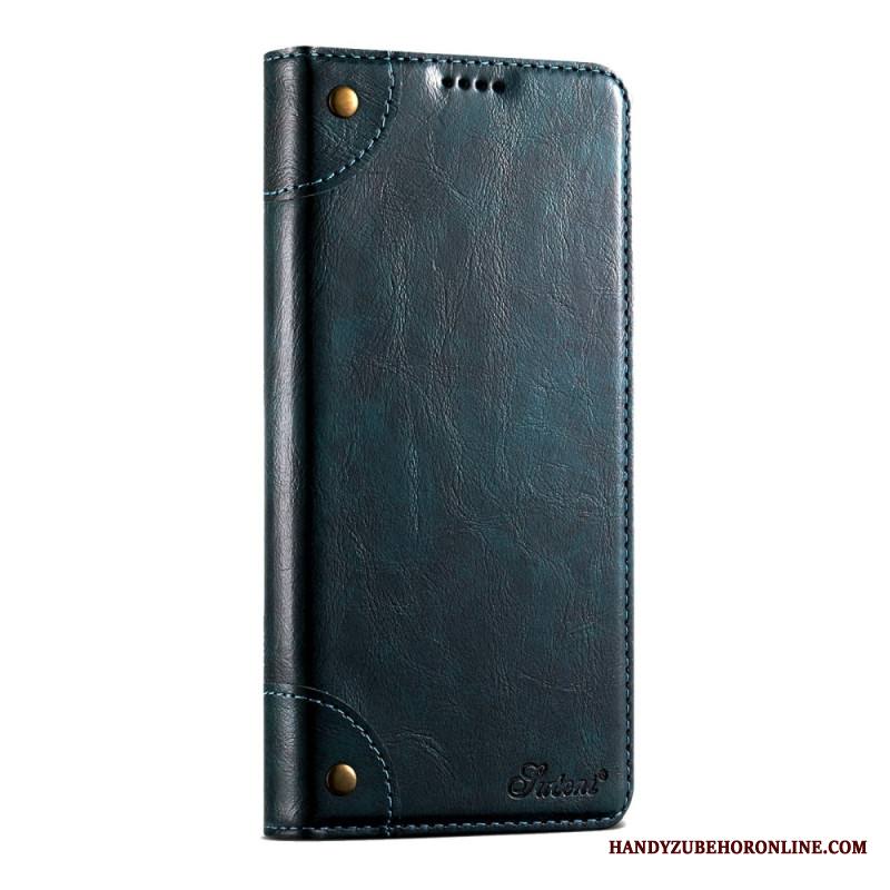 Nahkakotelo iPhone 17 Pro Max Vintage Suteni Suojakuori