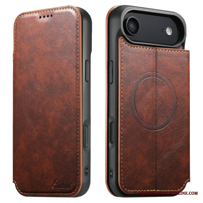 Nahkakotelo iPhone Air Magsafe-yhteensopiva Vintage-tyyliin Suojakuori