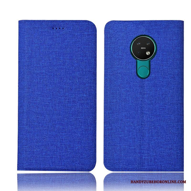 Nokia 6.2 Kuori Murtumaton Kotelo Sininen All Inclusive Pellava Kuoret Suojaus