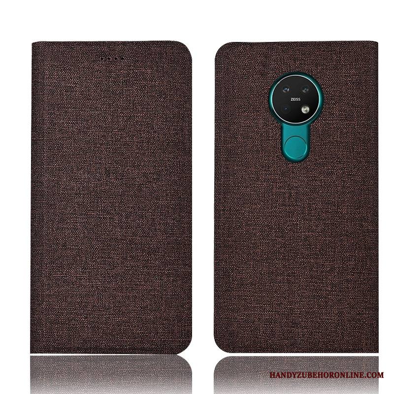 Nokia 6.2 Kuori Murtumaton Kotelo Sininen All Inclusive Pellava Kuoret Suojaus
