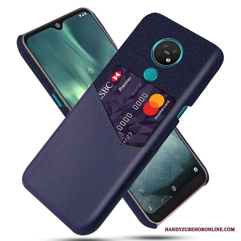 Nokia 7.2 Kuori Keltainen Persoonallisuus Murtumaton Nahka Suojaus Kortti Puhelimen Kuoret
