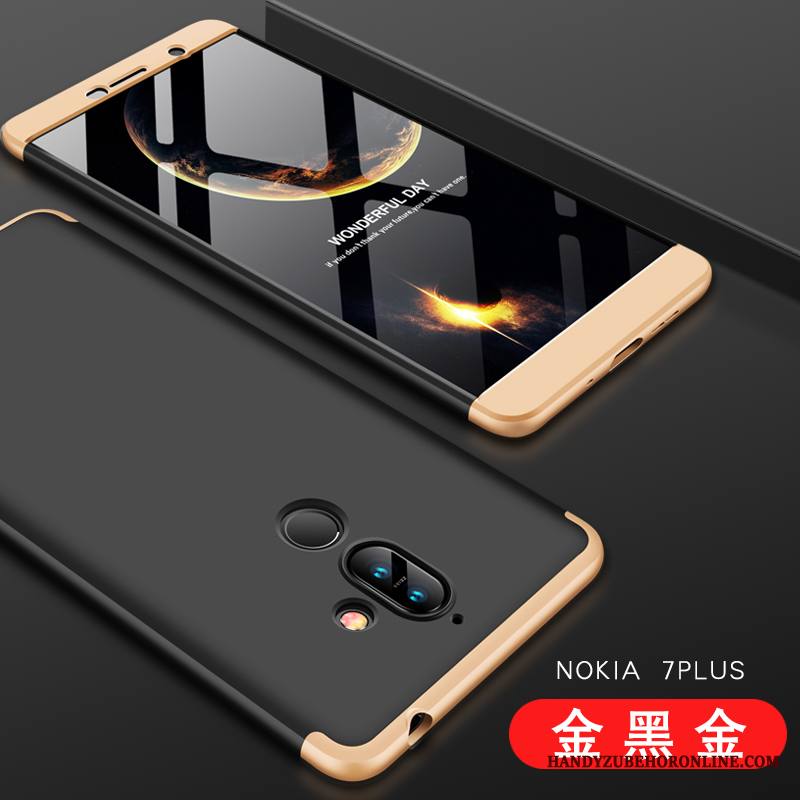Nokia 7 Plus Kuori Tide-brändi Pehmeä Neste Luova Suojaus Pesty Suede Kova Murtumaton