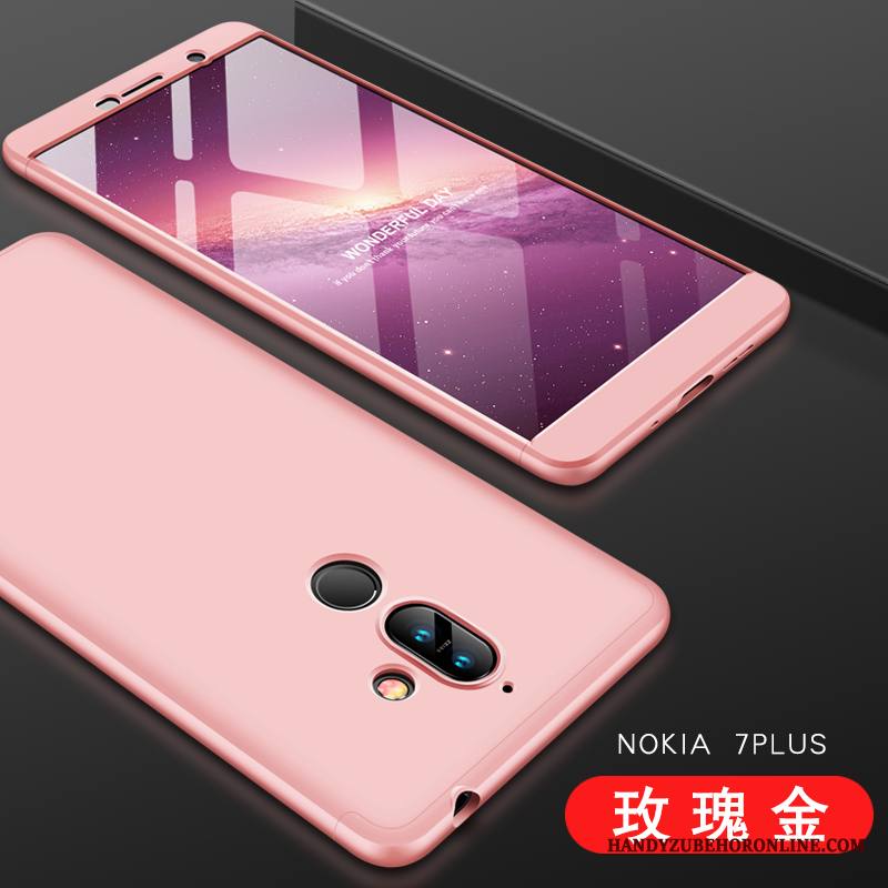 Nokia 7 Plus Kuori Tide-brändi Pehmeä Neste Luova Suojaus Pesty Suede Kova Murtumaton